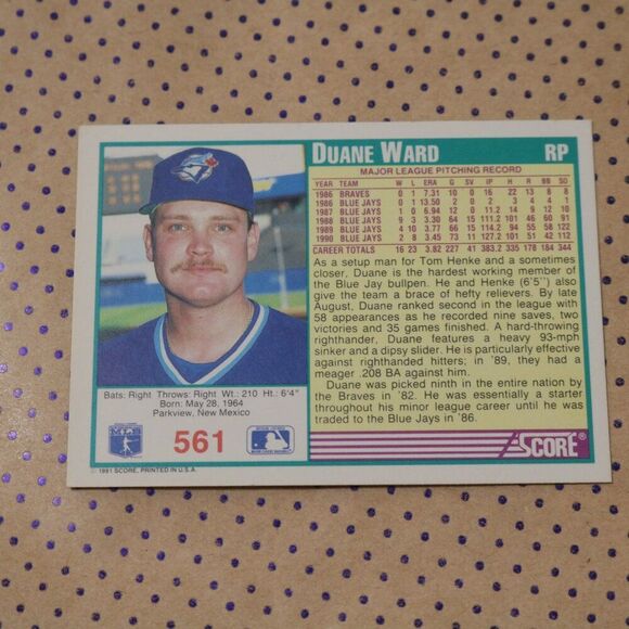 Duane Ward #561 Baseball Card - Picture 2 of 2